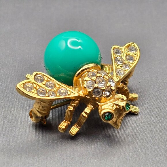 Joan Rivers Classic Collection Bee Brooch Set 10 12.3mm Interchangeable Beads - Picture 6 of 11